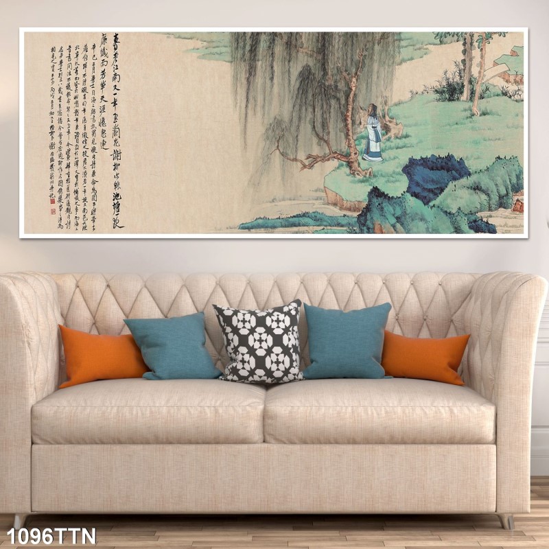 Tranh thác nước, phong thủy 1096TTN