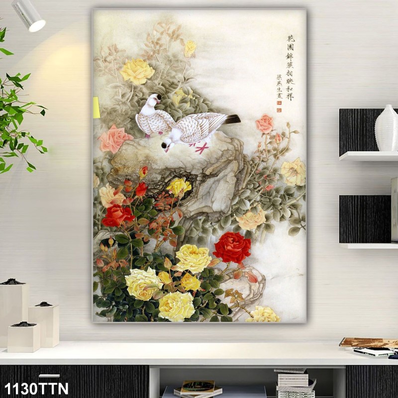 Tranh thác nước, phong thủy 1130TTN