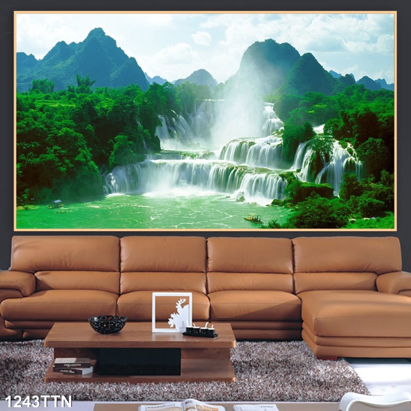 Tranh thác nước, phong thủy 1243TTN