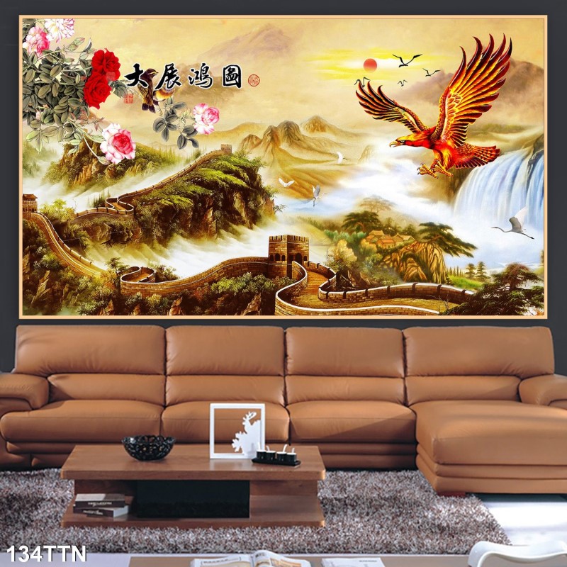 Tranh thác nước, phong thủy 134TTN