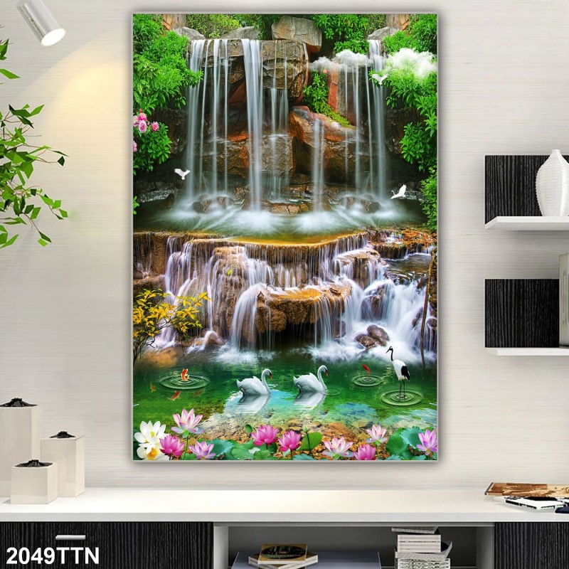 Tranh thác nước, phong thủy 2049TTN