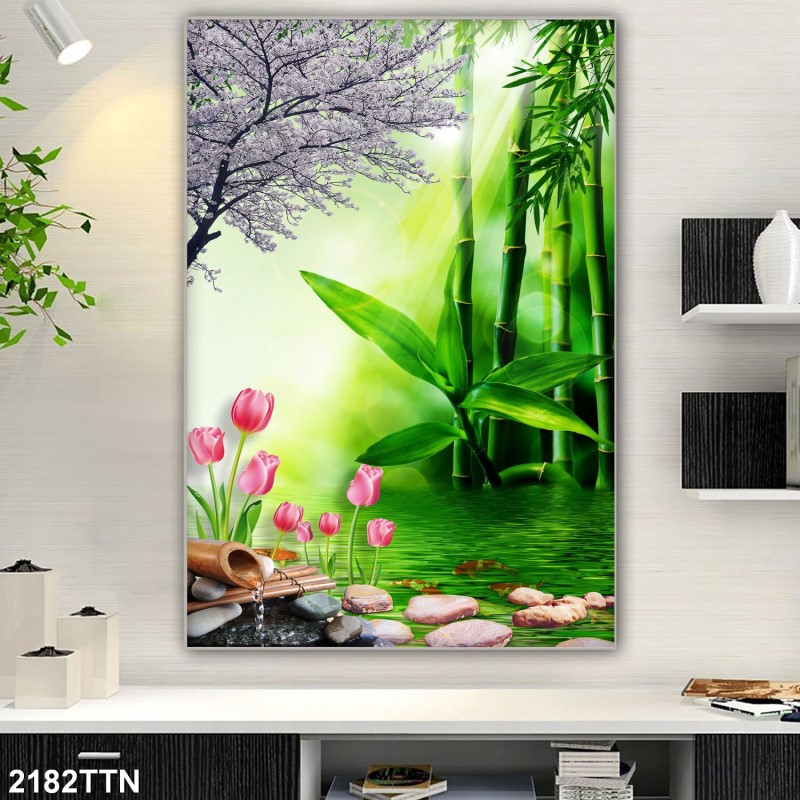 Tranh thác nước, phong thủy 2182TTN