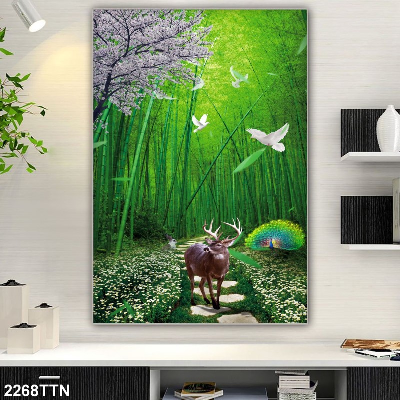 Tranh thác nước, phong thủy 2268TTN