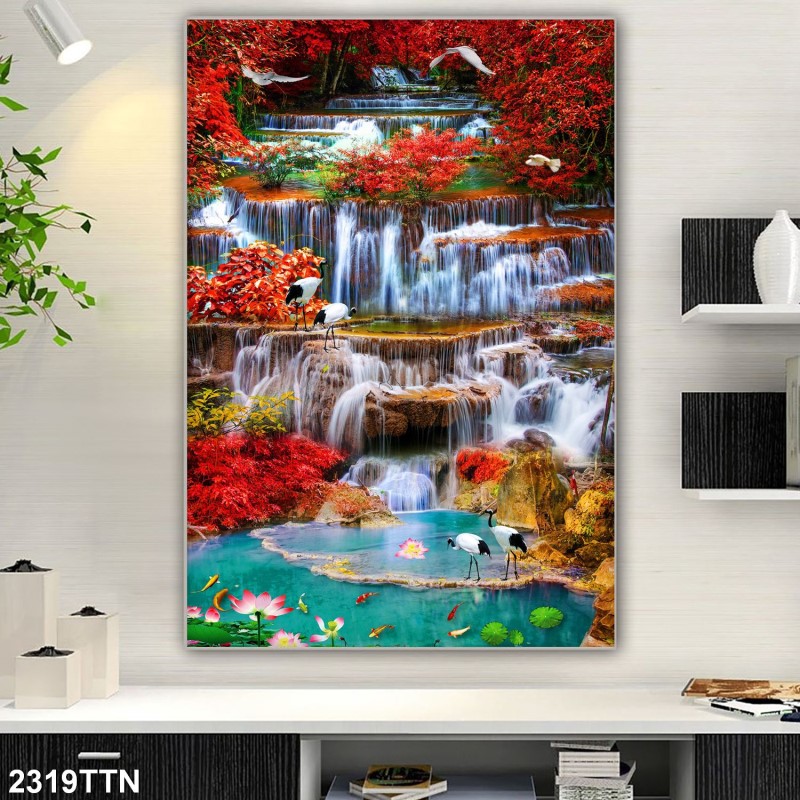 Tranh thác nước, phong thủy 2319TTN
