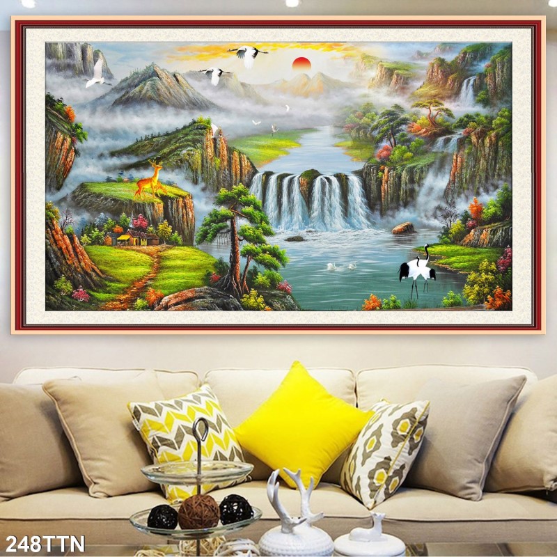 Tranh thác nước, phong thủy 248TTN