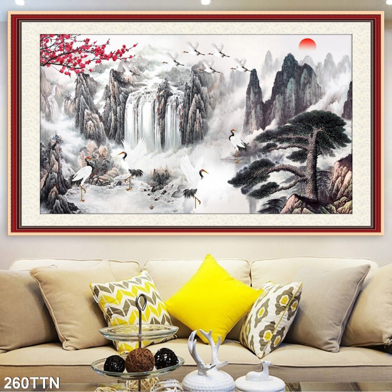 Tranh thác nước, phong thủy 260TTN
