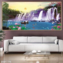 Mẫu Tranh thác nước, phong thủy mã số 2081TTN