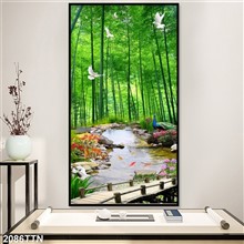 Mẫu Tranh thác nước, phong thủy mã số 2086TTN