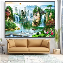 Mẫu Tranh thác nước, phong thủy mã số 2097TTN