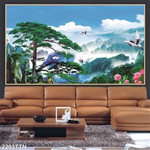 Mẫu Tranh thác nước, phong thủy mã số 2293TTN