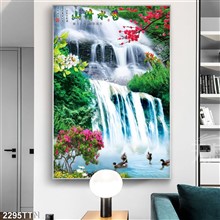 Mẫu Tranh thác nước, phong thủy mã số 2295TTN