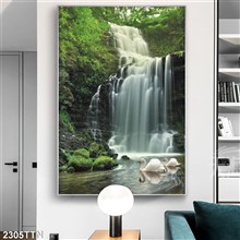 Mẫu Tranh thác nước, phong thủy mã số 2305TTN