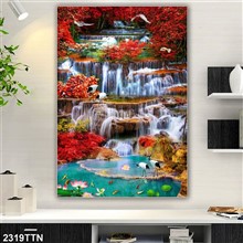Mẫu Tranh thác nước, phong thủy mã số 2319TTN