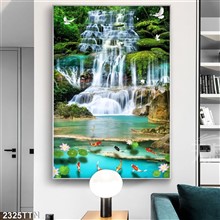 Mẫu Tranh thác nước, phong thủy mã số 2325TTN