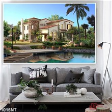Mẫu Tranh phong cảnh nghệ thuật mã số 1015NT