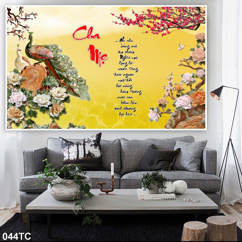 Tranh chim công 044TC