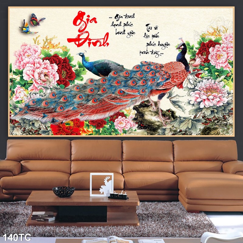 Tranh chim công 140TC