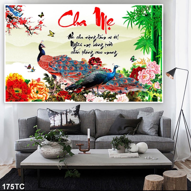 Tranh chim công 175TC