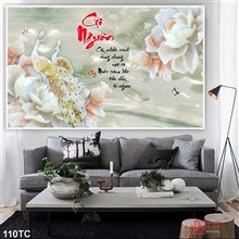 Mẫu Tranh chim công mã số 110TC