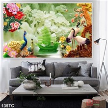 Mẫu Tranh chim công mã số 135TC