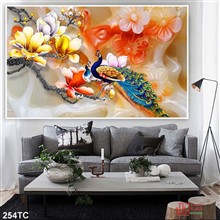 Mẫu Tranh chim công mã số 254TC