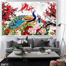 Mẫu Tranh chim công mã số 256TC