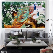 Mẫu Tranh chim công mã số 257TC
