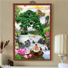 Mẫu Tranh Bon Sai mã số 374BS