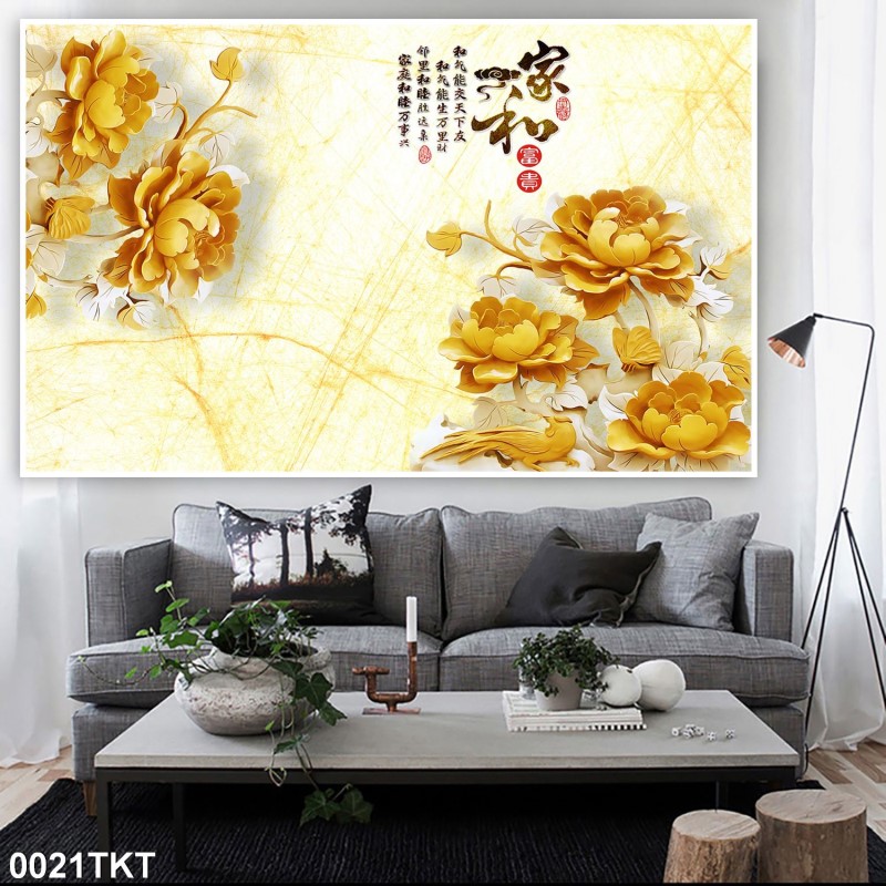 Tranh thư pháp, kim tiền 0021TKT