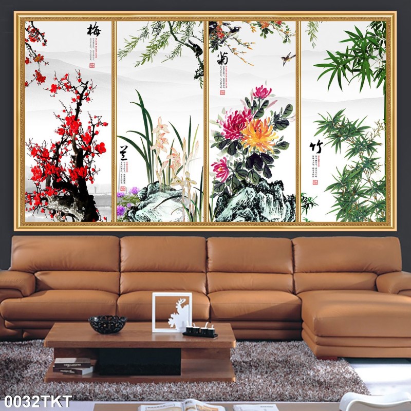 Tranh thư pháp, kim tiền 0032TKT