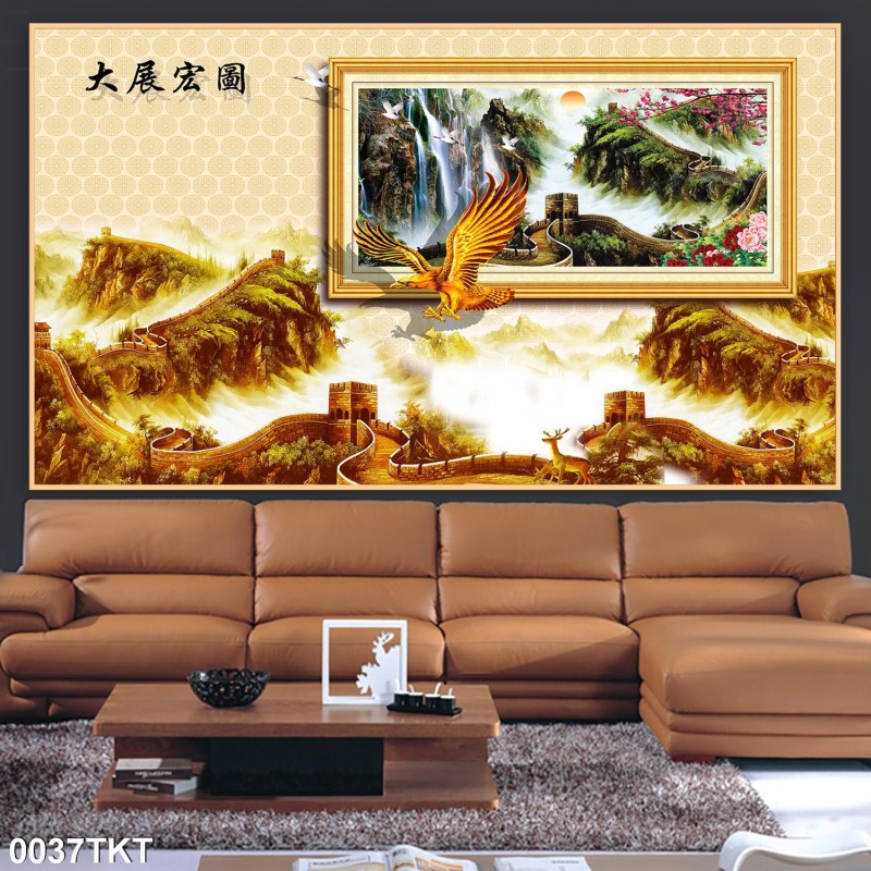 Tranh thư pháp, kim tiền 0037TKT