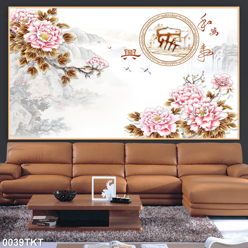 Tranh thư pháp, kim tiền 0039TKT