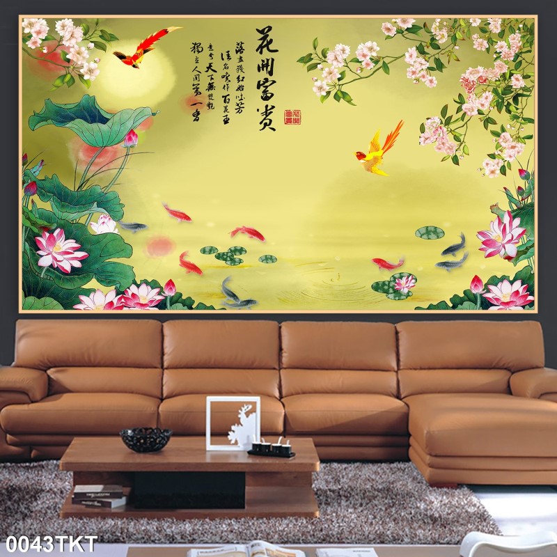Tranh thư pháp, kim tiền 0043TKT