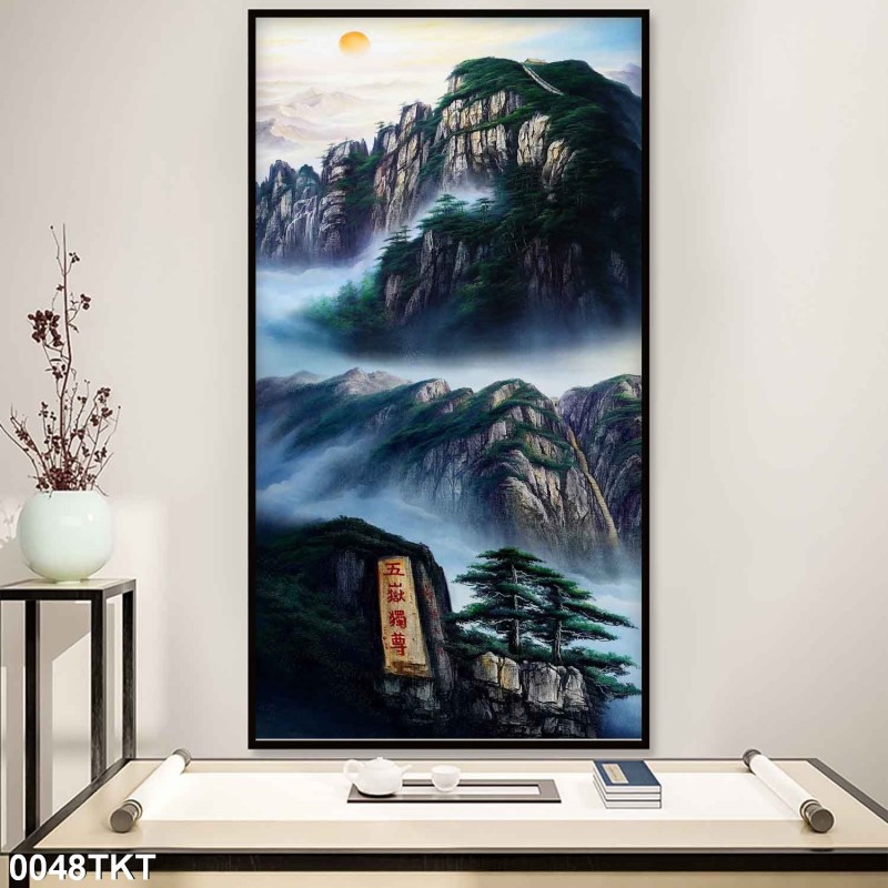 Tranh thư pháp, kim tiền 0048TKT