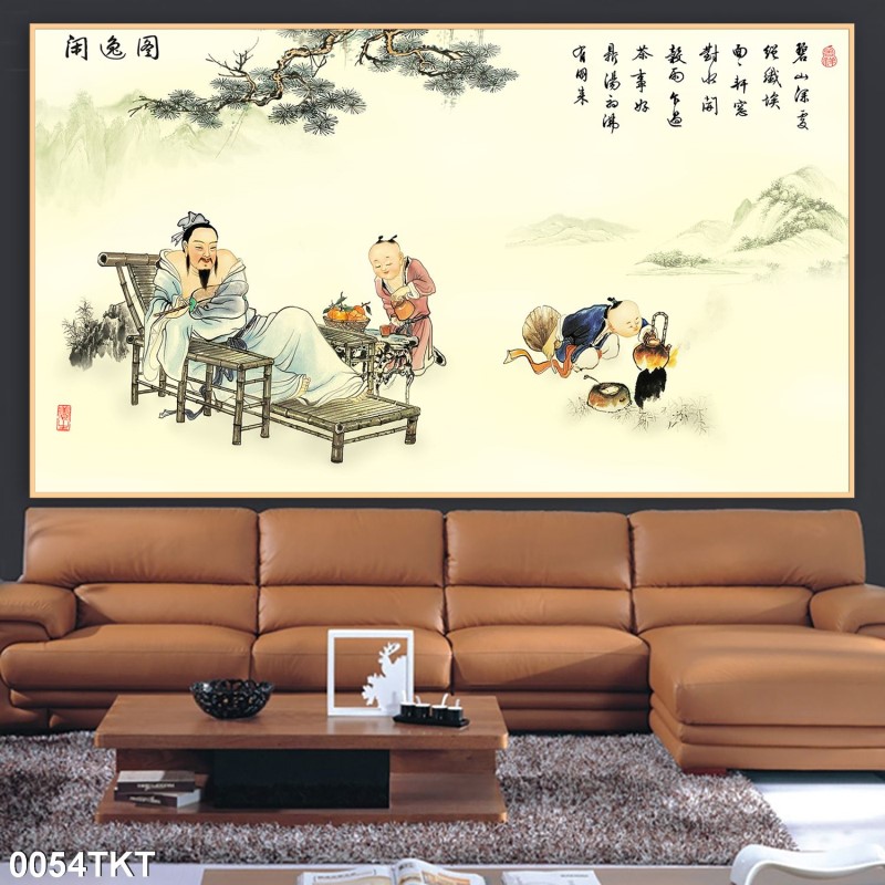 Tranh thư pháp, kim tiền 0054TKT