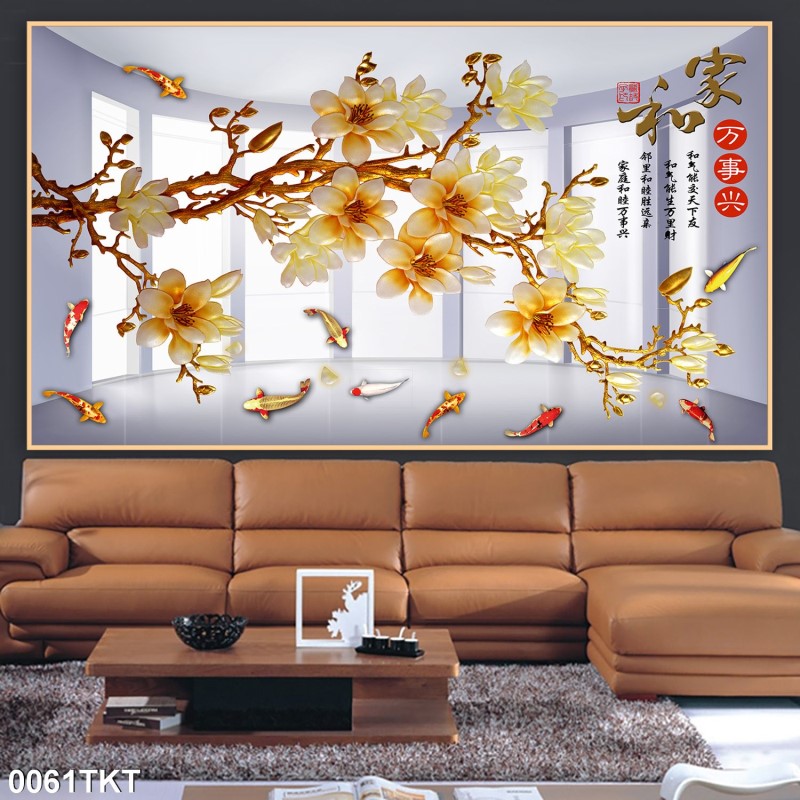 Tranh thư pháp, kim tiền 0061TKT