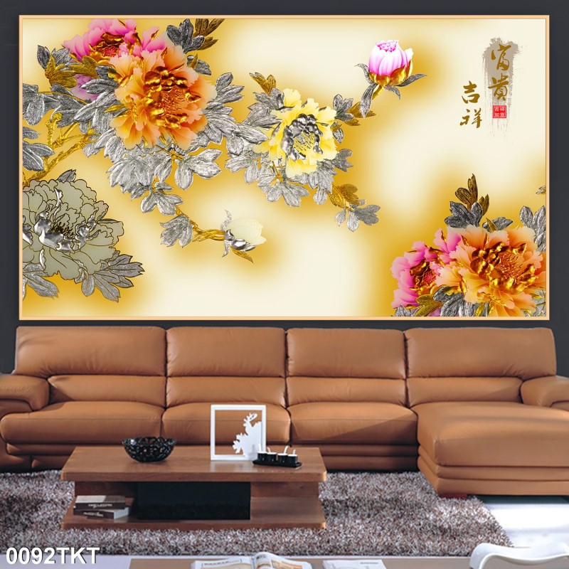 Tranh thư pháp, kim tiền 0092TKT