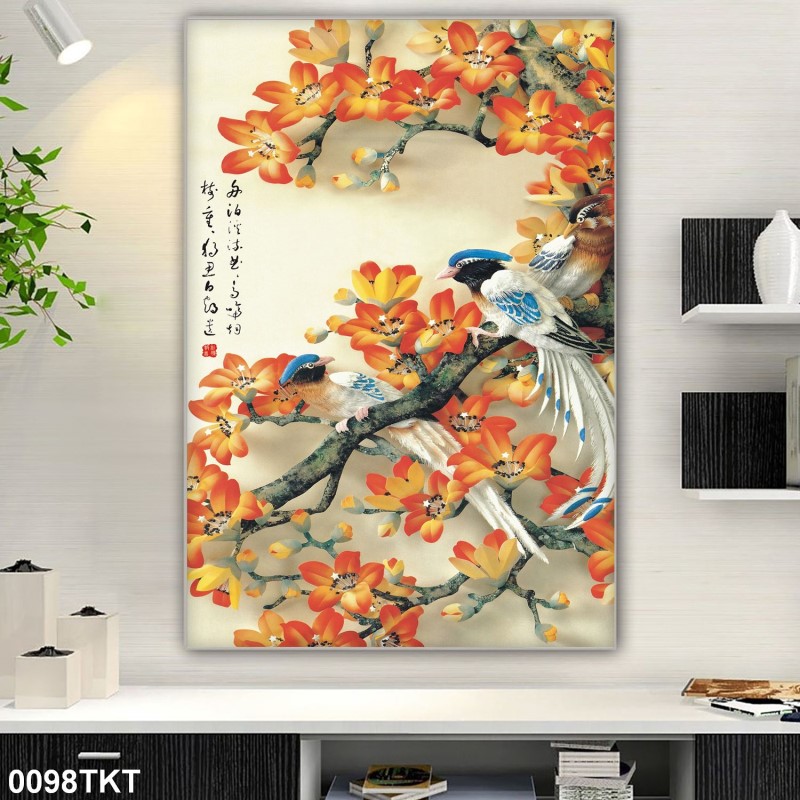 Tranh thư pháp, kim tiền 0098TKT