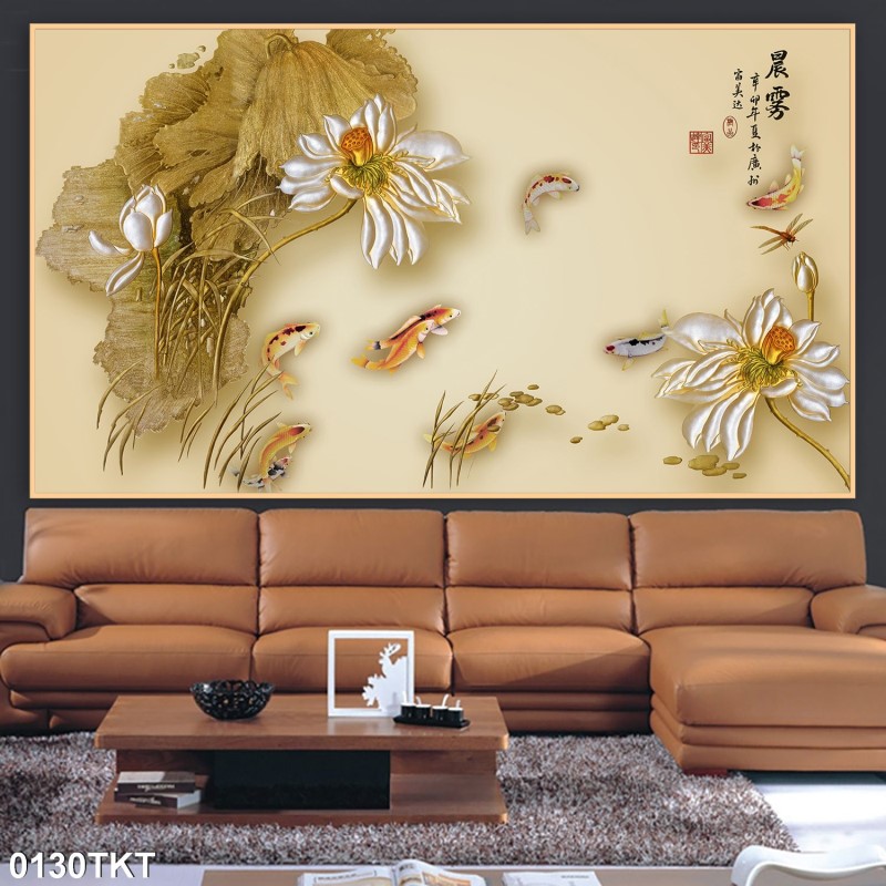 Tranh thư pháp, kim tiền 0130TKT