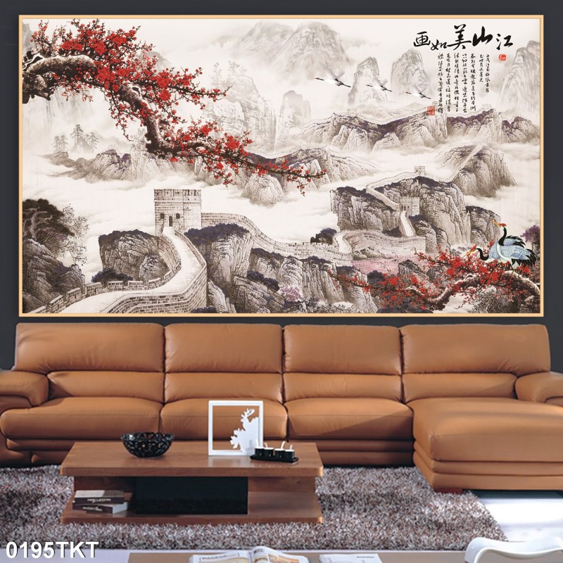 Tranh thư pháp, kim tiền 0195TKT