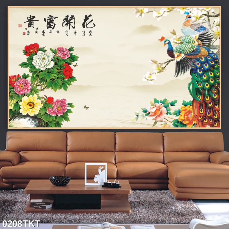 Tranh thư pháp, kim tiền 0208TKT