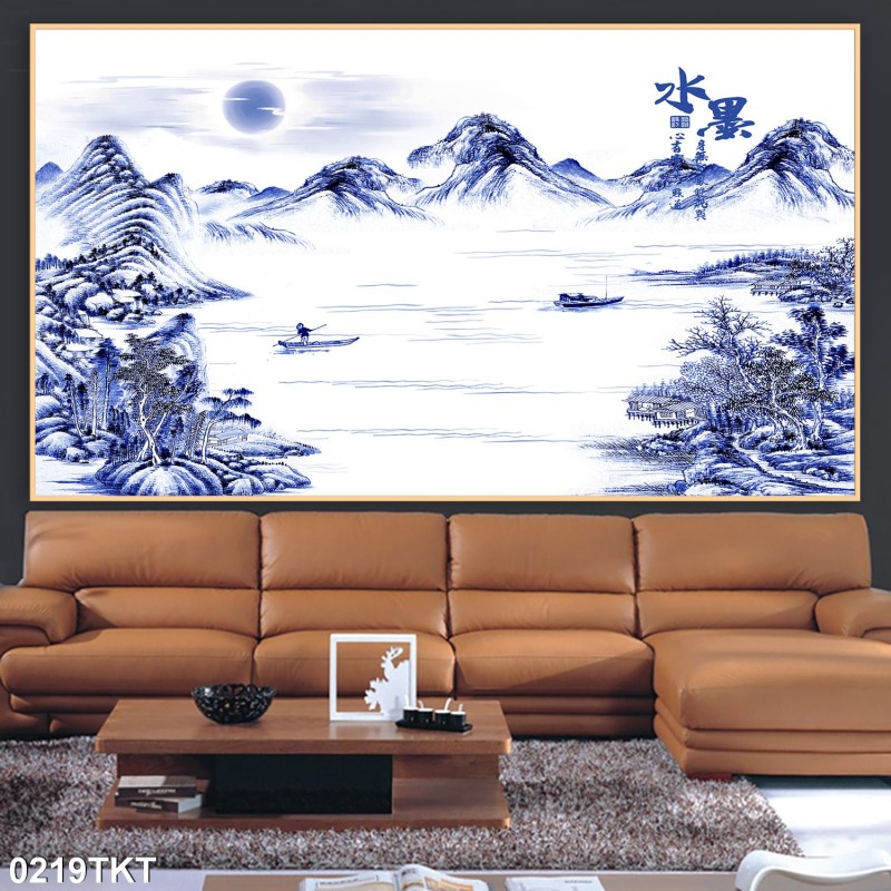 Tranh thư pháp, kim tiền 0219TKT