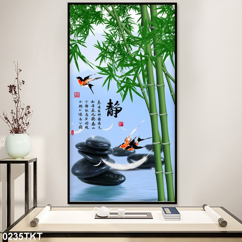 Tranh thư pháp, kim tiền 0235TKT