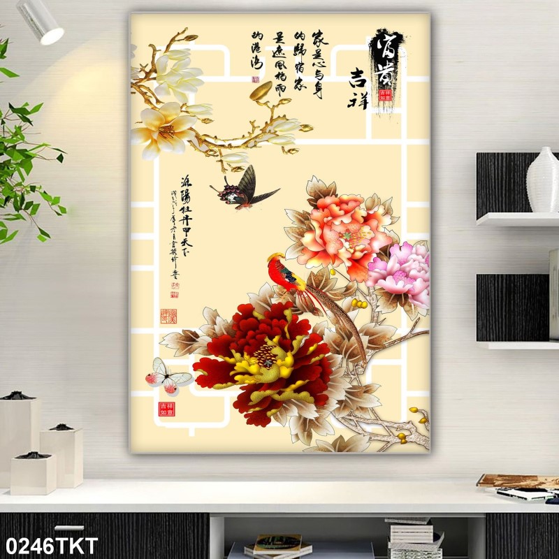 Tranh thư pháp, kim tiền 0246TKT