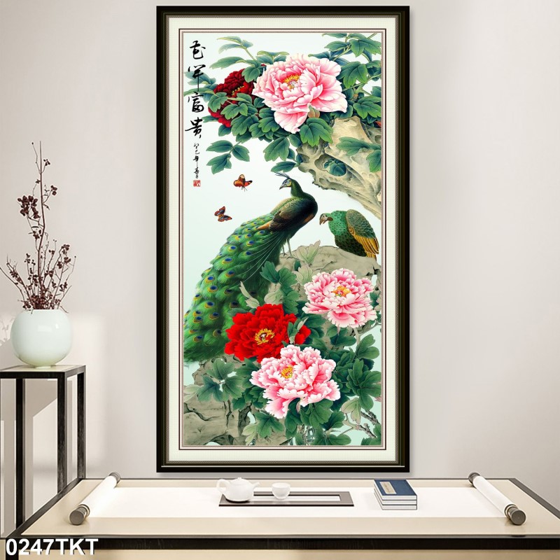 Tranh thư pháp, kim tiền 0247TKT