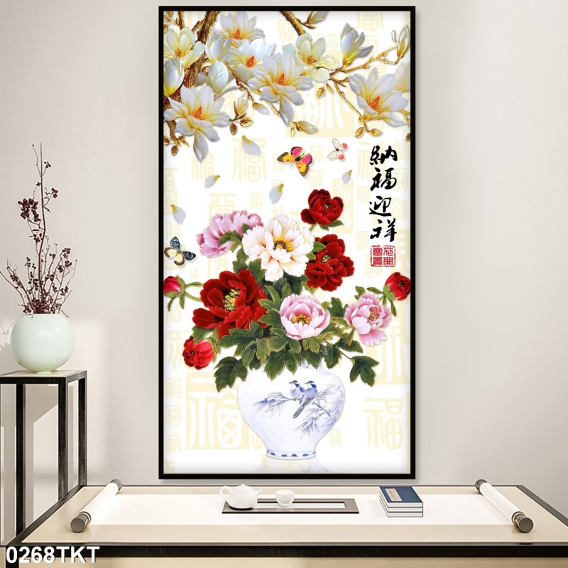 Tranh thư pháp, kim tiền 0268TKT