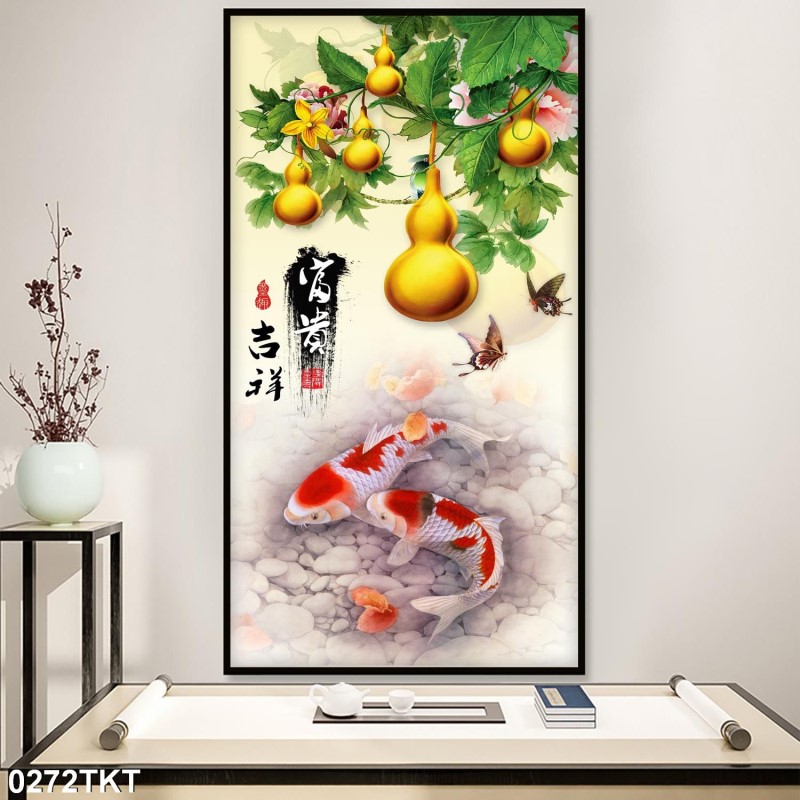 Tranh thư pháp, kim tiền 0272TKT