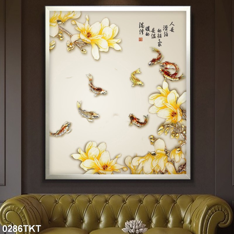 Tranh thư pháp, kim tiền 0286TKT