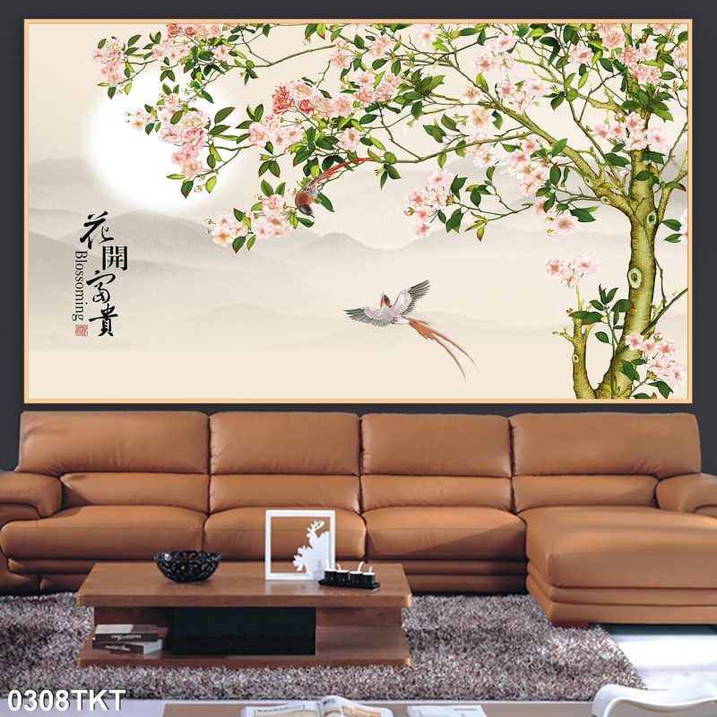 Tranh thư pháp, kim tiền 0308TKT