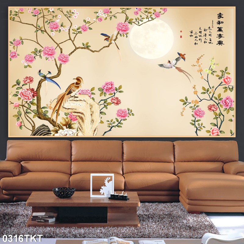 Tranh thư pháp, kim tiền 0316TKT